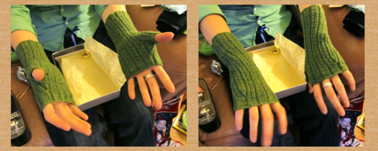 Fingerless gloves (purchased pattern)