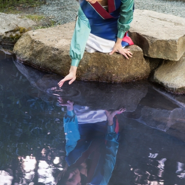 Mulan's reflection, cosplay by Fabric Alchemist, Photo by Lou Daprile